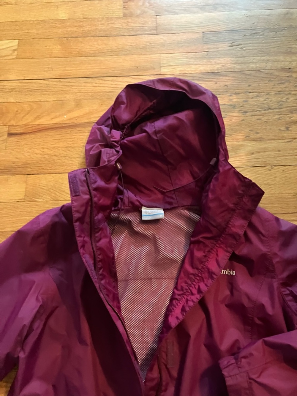 Columbia women’s burgundy plum waterproof rain jacket coat M SALE - Picture 4 of 9